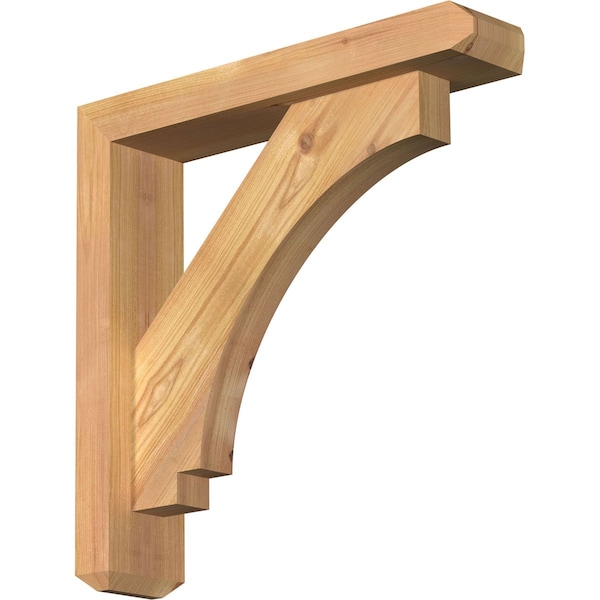 Ekena Millwork Imperial Craftsman Smooth Bracket w/ Offset Brace, Western Red Cedar, 3 1/2"W x 16"D x 16"H BKT0402X16X16IMP04SWR - main